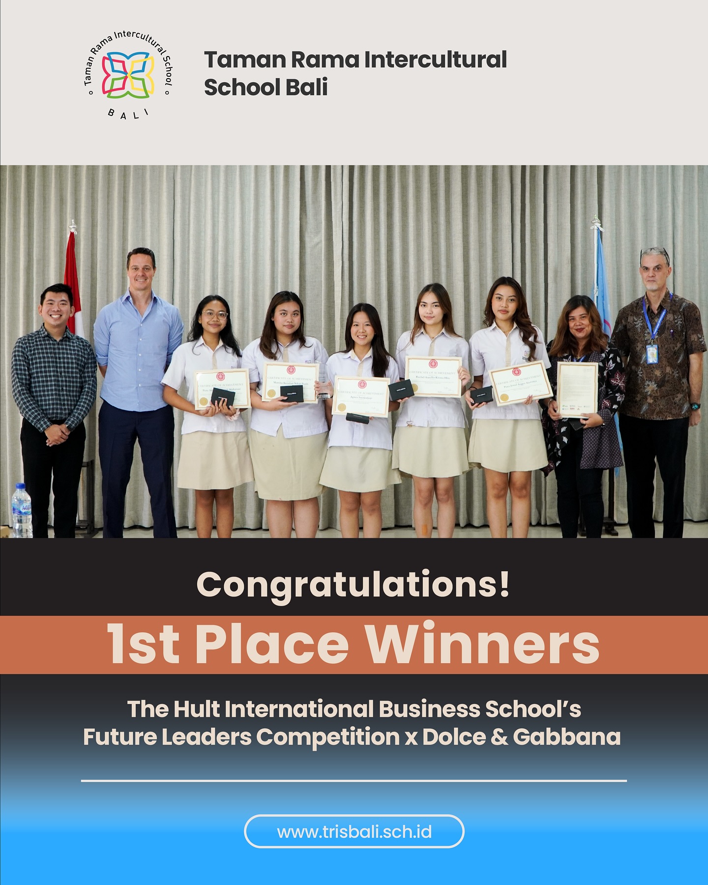 First-place winners of the Hult International Business School’s Future Leaders Competition x Dolce & Gabbana